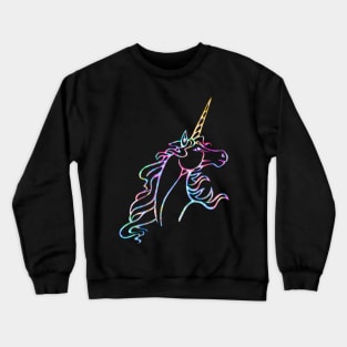 Majestic Unicorn in Rainbow Colors Crewneck Sweatshirt